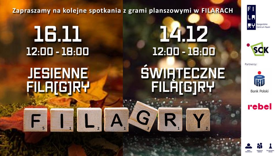 FILA[G]RY – przedświąteczne spotkanie z grami planszowymi w Filarach