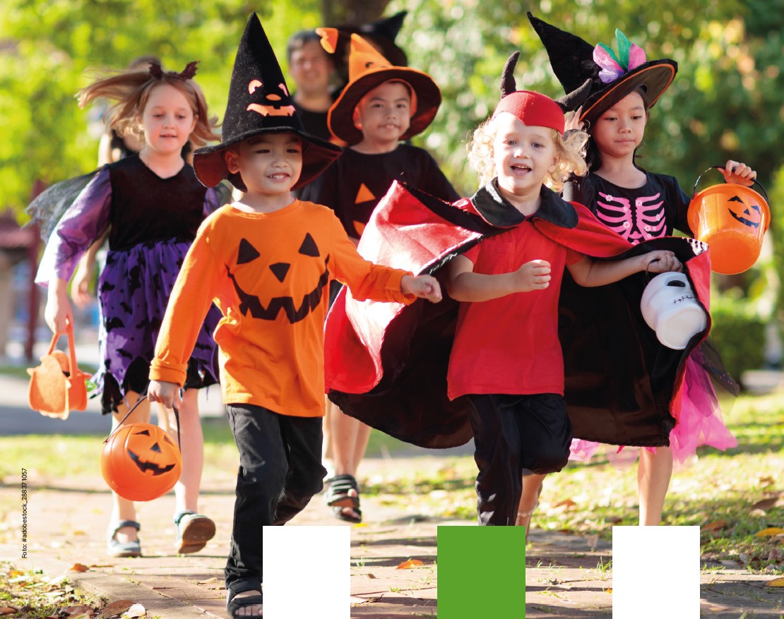 Halloween w ogrodzie rodzinnym w Eberswalde 30 października 2025 r.
