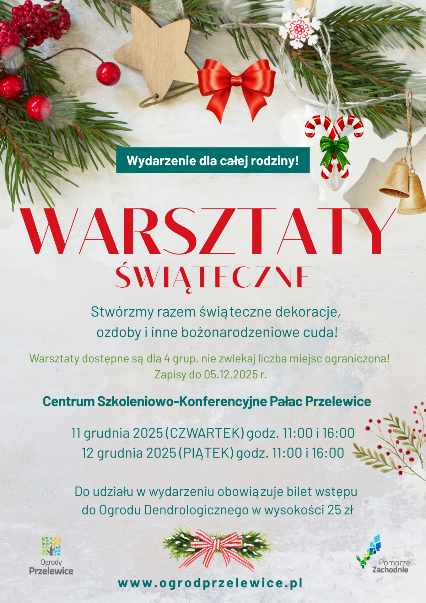 Warsztaty świąteczne w Ogrodach Przelewice