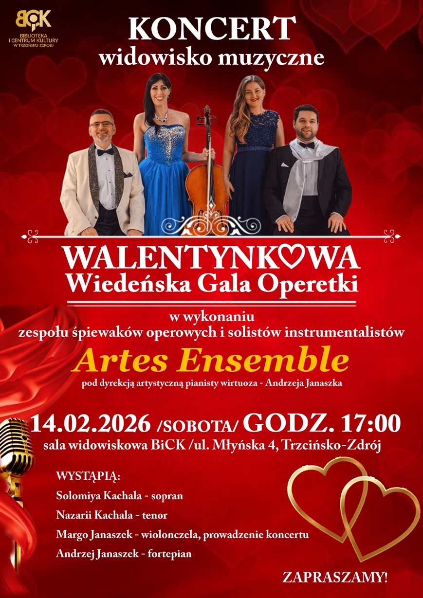 „WALENTYNKOWA WIEDEŃSKA GALA OPERETKI” zespołu Artes Ensemble