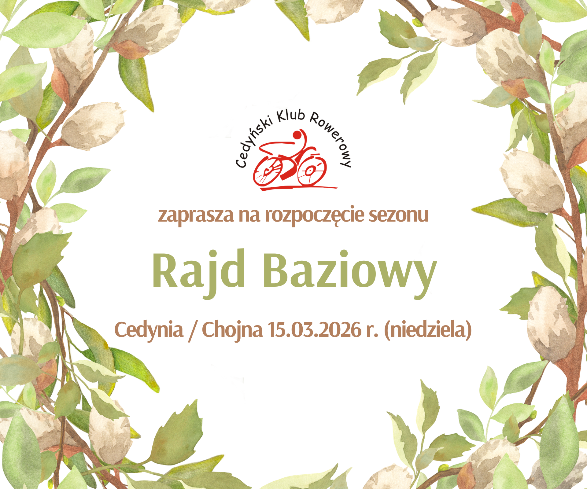 Rajd Baziowy z CKR – rozpoczęcie XVIII sezonu rowerowego