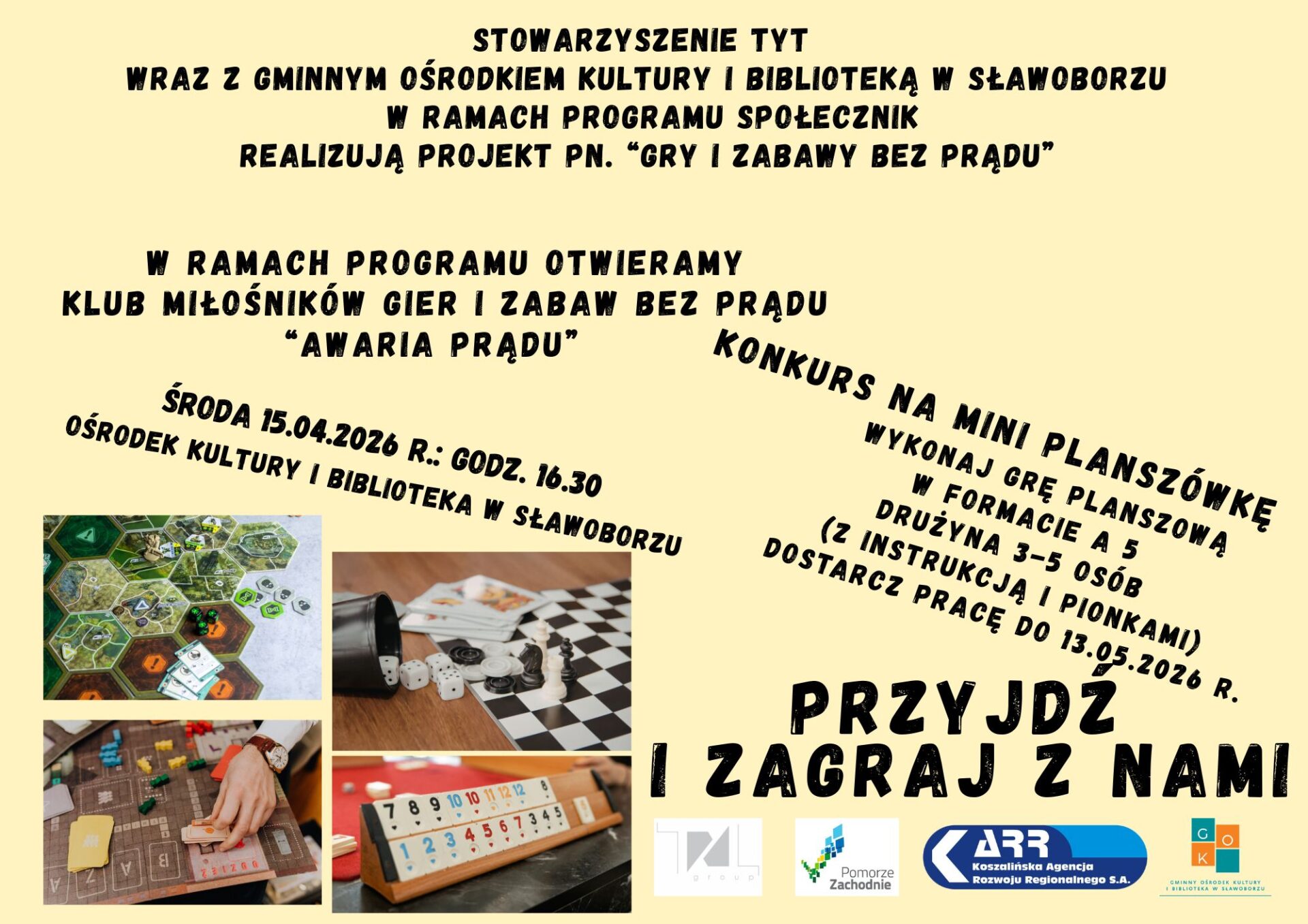 AWARIA PRĄDU? To nie problem! – otwarcie Klubu Miłośników Gier i Zabaw Bez Prądu