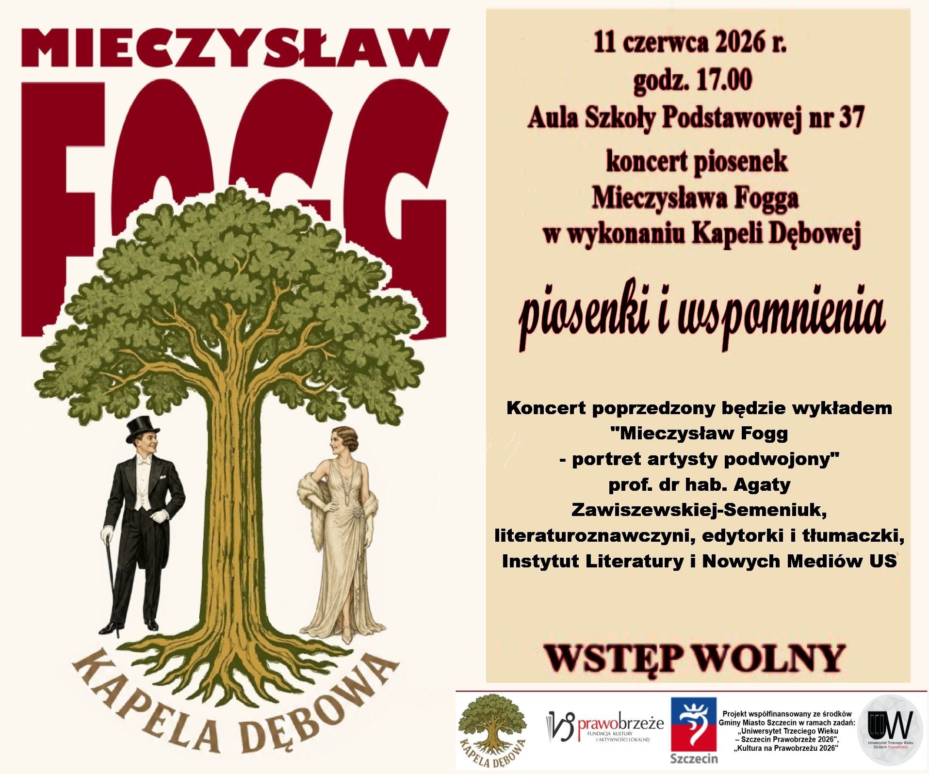 koncert Kapeli Dębowej „Fogg – piosenki i wspomnienia”