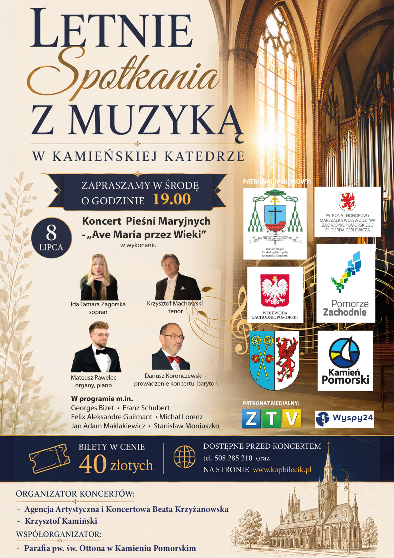 Koncert Pieśni Maryjnych ,,Ave Maria przez Wieki,, z cyklu ,,Letnie Spotkania z Muzyką w Kamieńskiej Katedrze,,