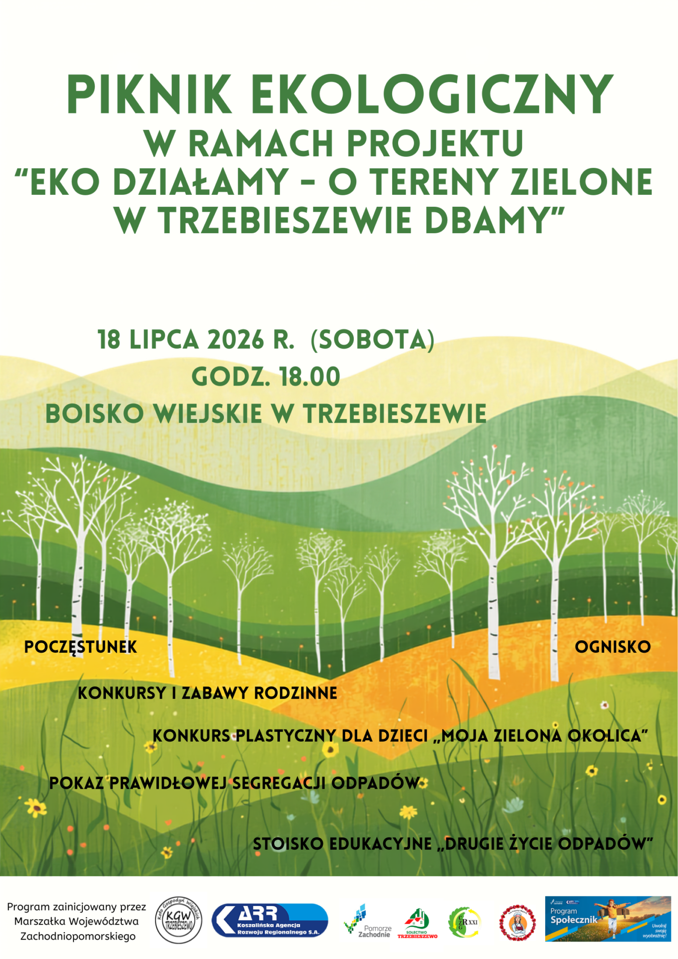 Piknik ekologiczny w ramach projektu “Eko działamy – o tereny zielone w Trzebieszewie dbamy”