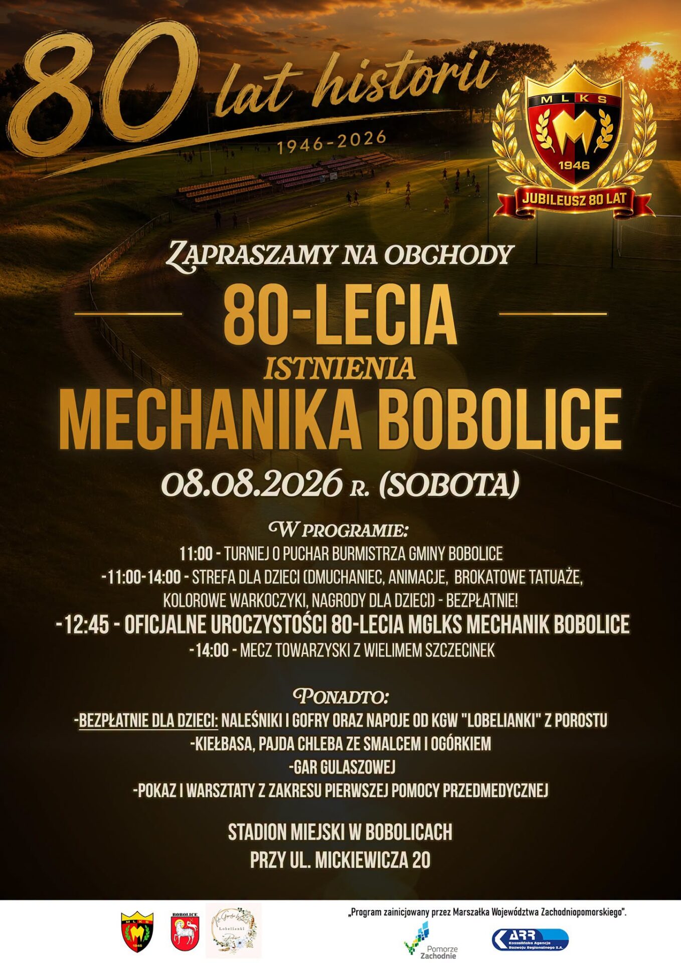 80 lat Miejsko – Gminnego Ludowego Klubu Sportowego Mechanik Bobolice