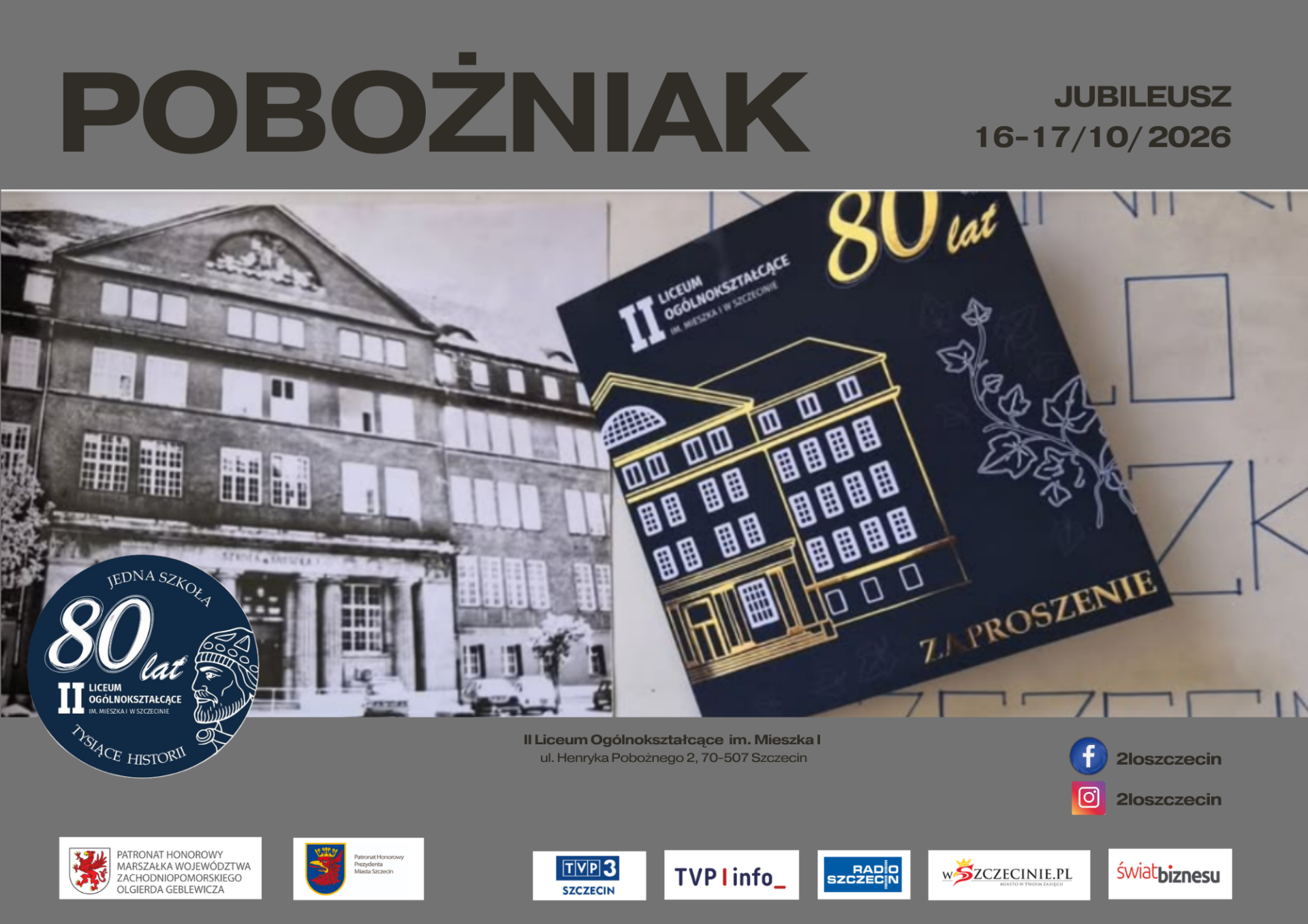 Jubileusz 80-lecia II Liceum Ogólnokształcącego im. Mieszka I w Szczecinie