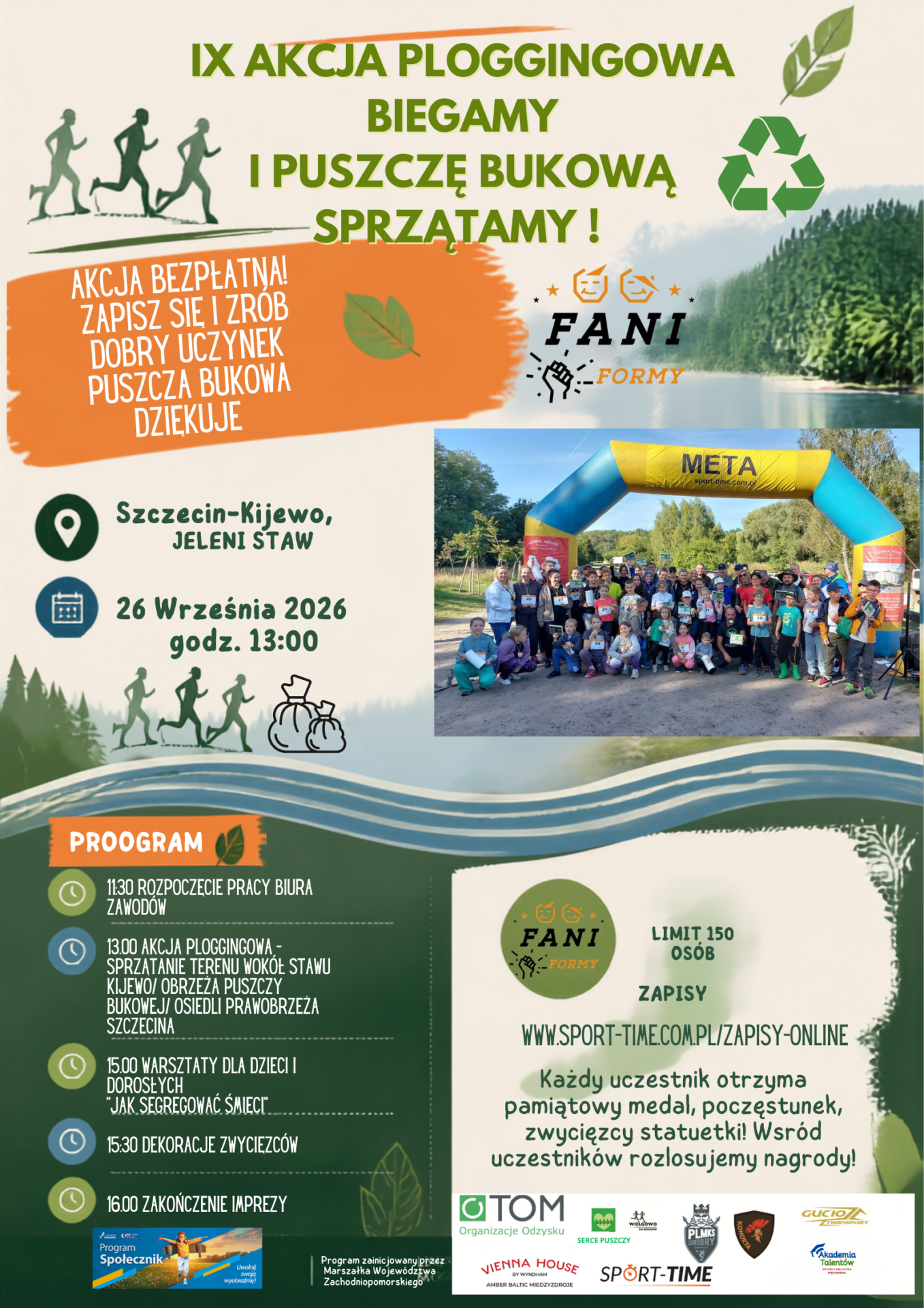IX Akcję Ploggingową „Biegamy i Puszczę Bukową Sprzątamy!