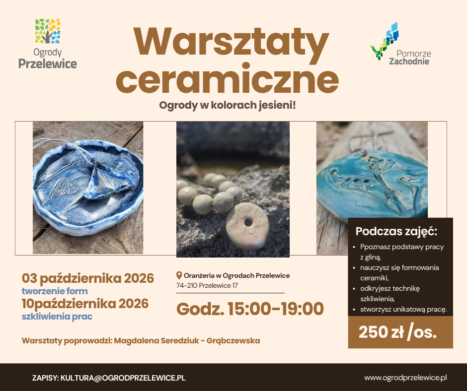 Jesień w Ogrodach Przelewice – zapraszamy na warsztaty ceramiczne!