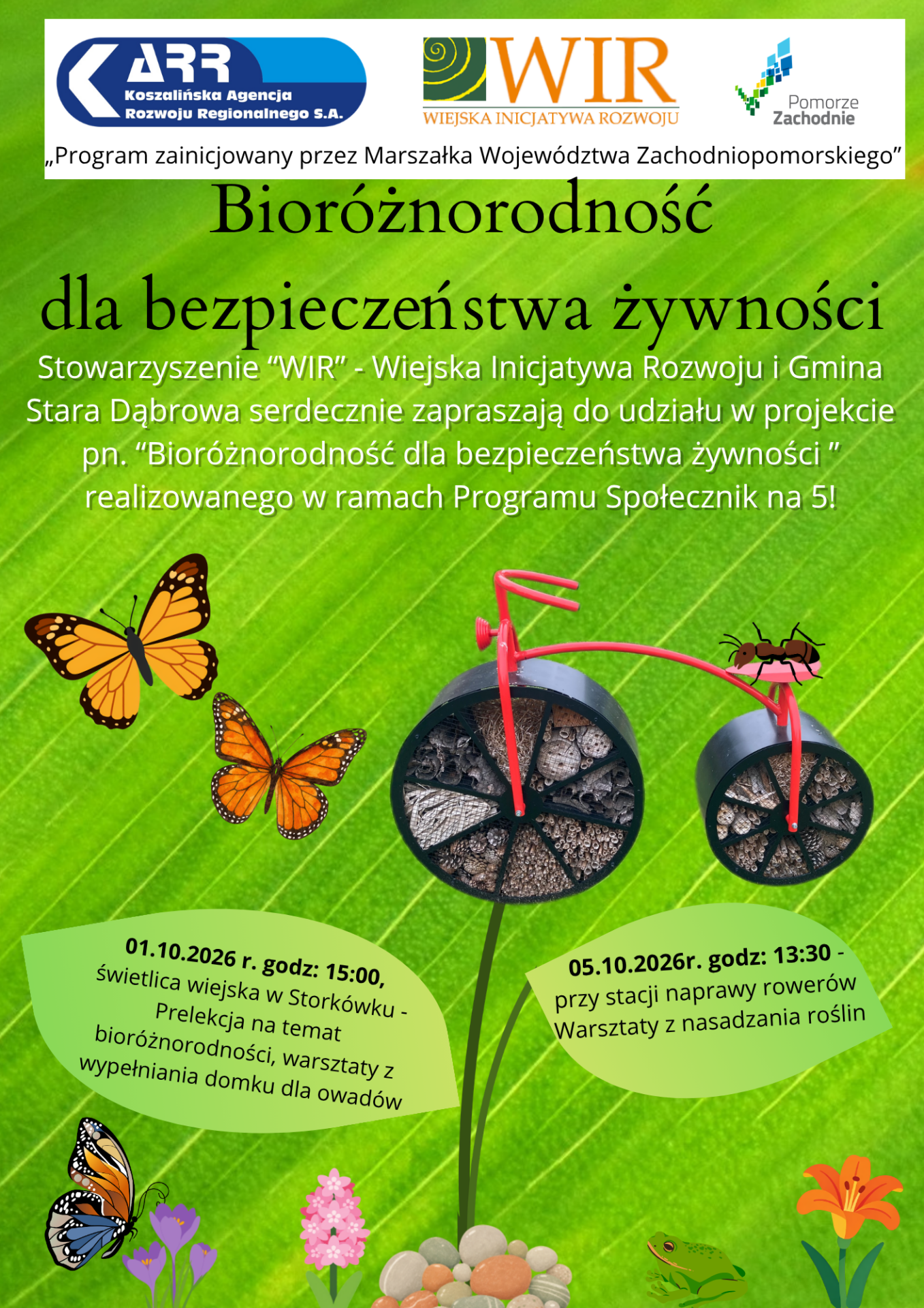 Prelekcja o bioróżnorodności oraz warsztaty z wypełniania domku dla owadów