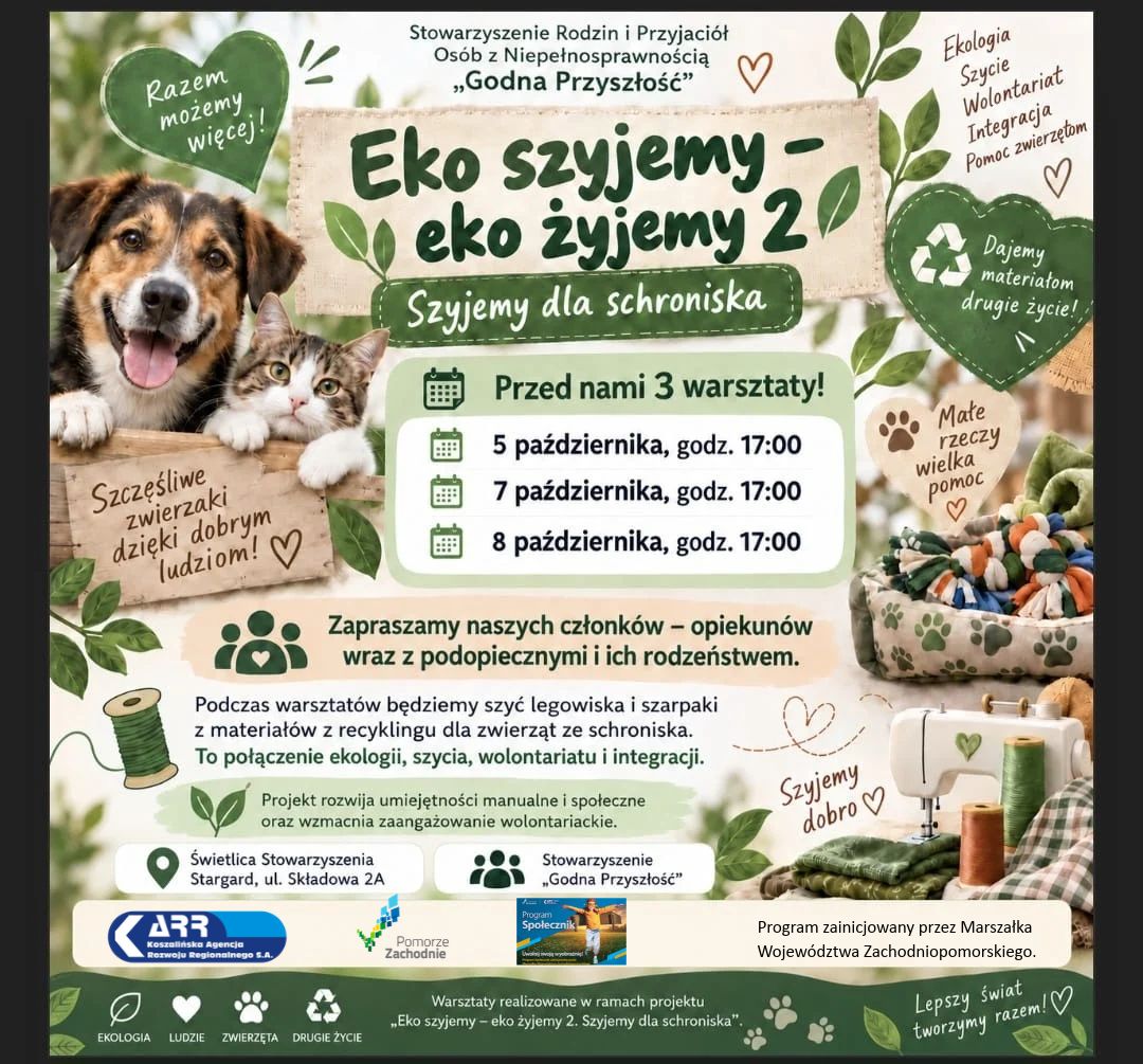 Eko szyjemy – eko żyjemy 2. Szyjemy dla schroniska