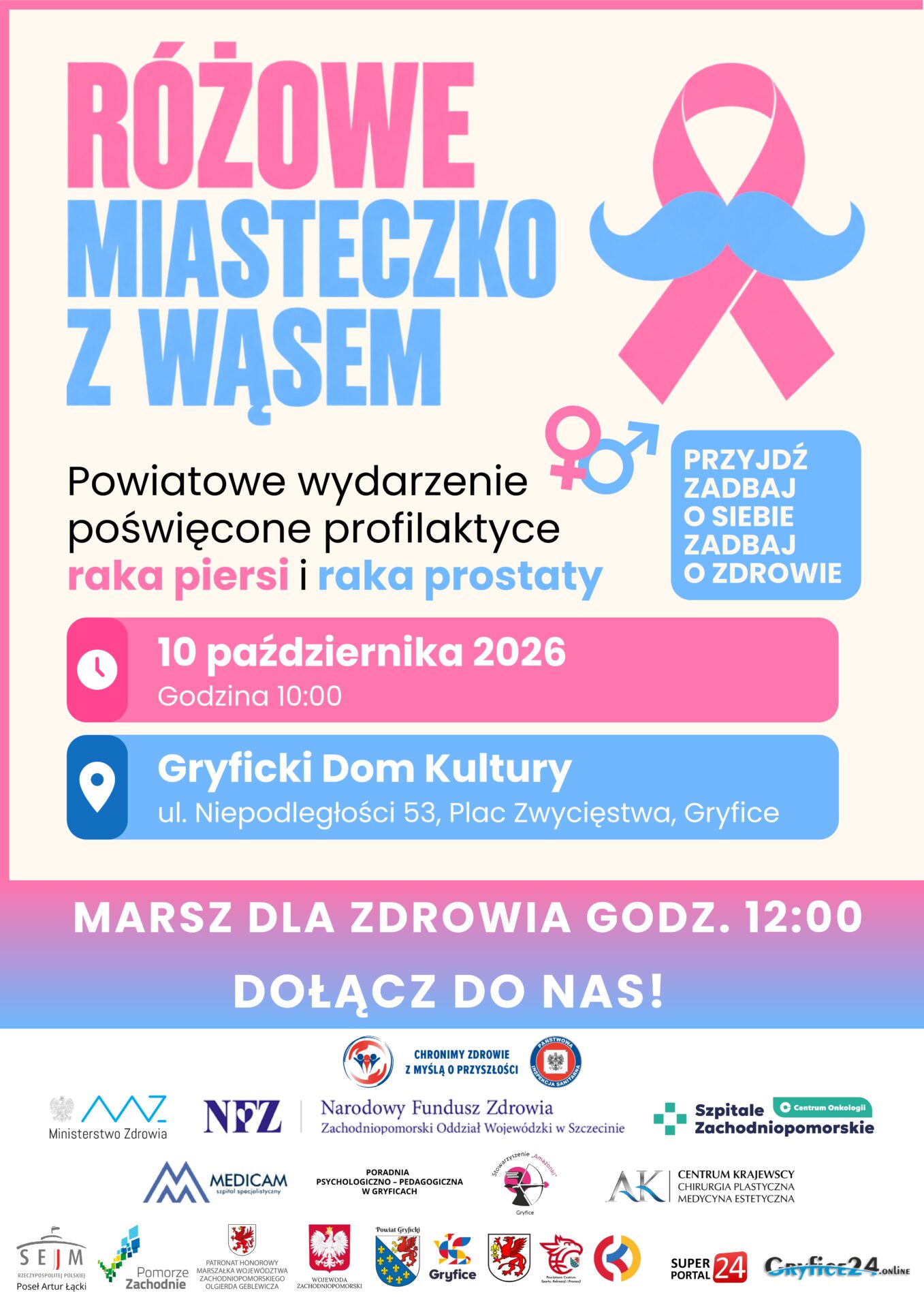 Różowe miasteczko z wąsem”