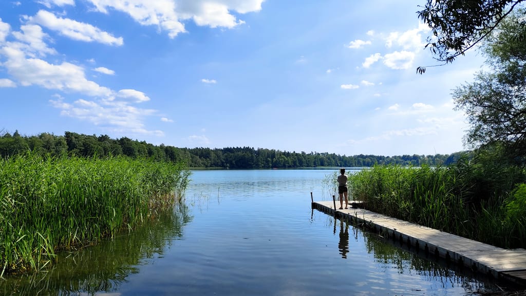 Pomost nad jeziorem Morzycko