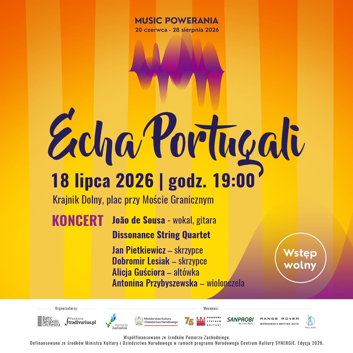 Echa Portugalii - koncert João de Sousy & Dissonance String Quartet
