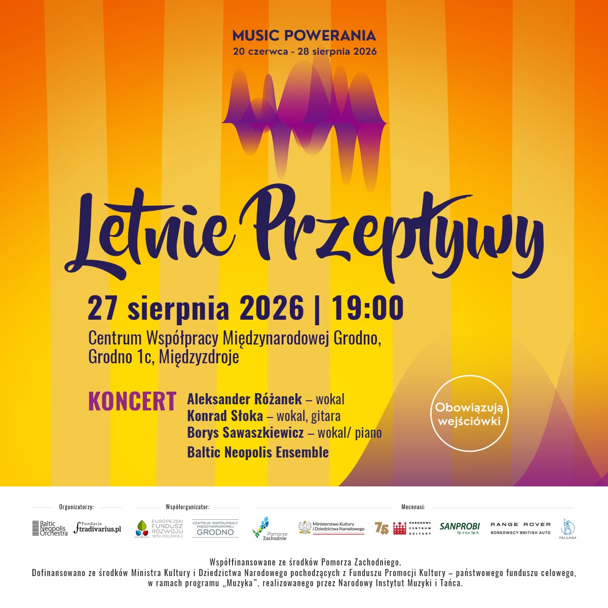 Letnie Przepływy - koncert Baltic Neopolis Ensemble & Przyjaciele