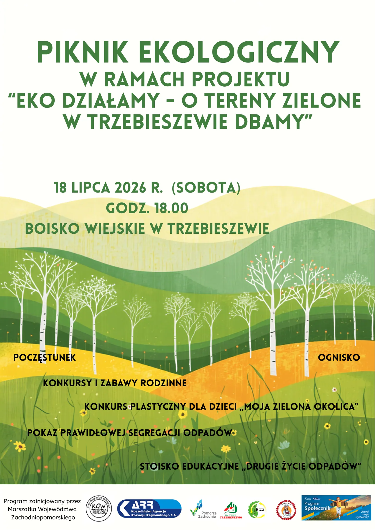 Piknik ekologiczny w ramach projektu "Eko działamy - o tereny zielone w Trzebieszewie dbamy"
