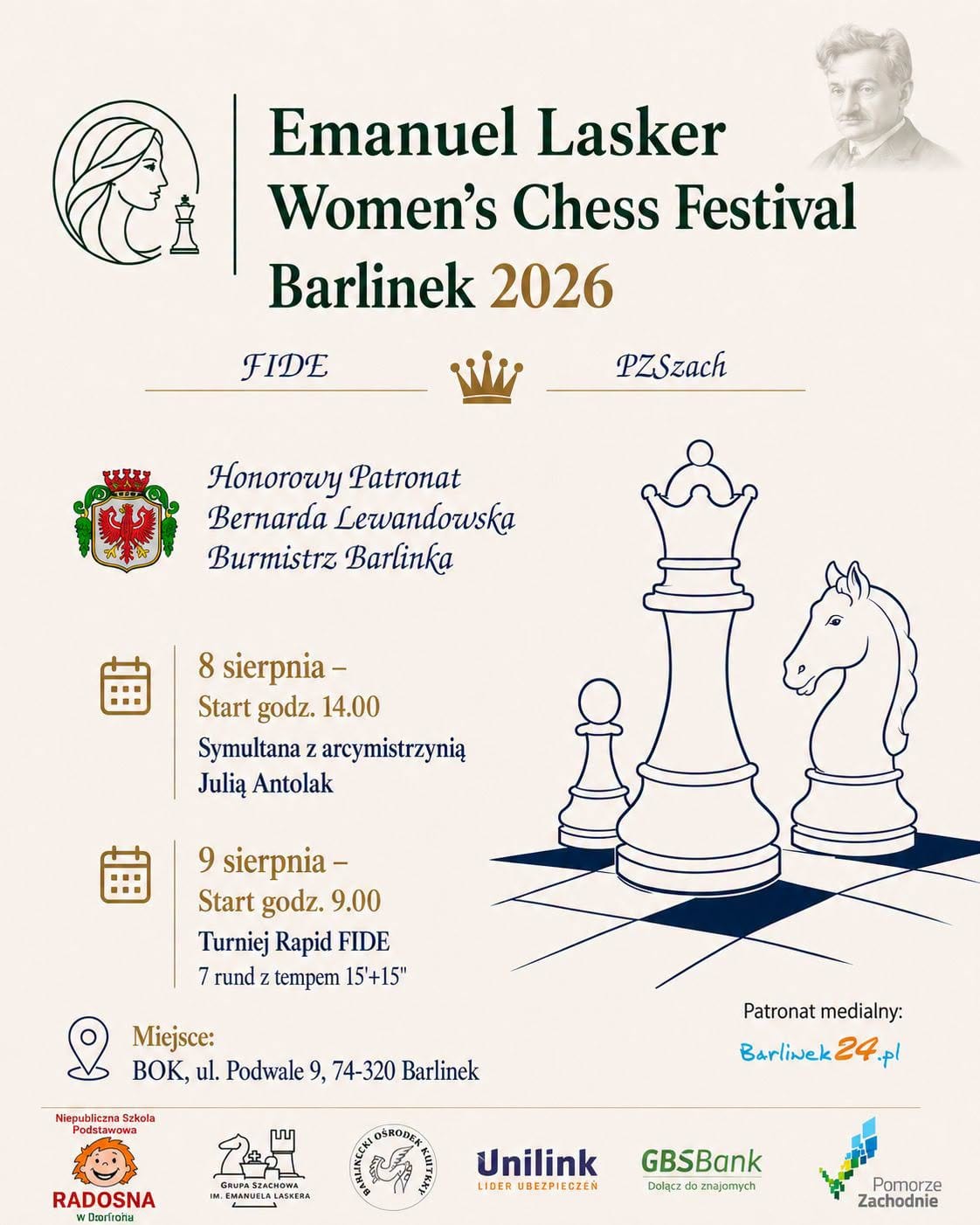 Emanuel Lasker Women's Chess Festival - Barlinek 2026