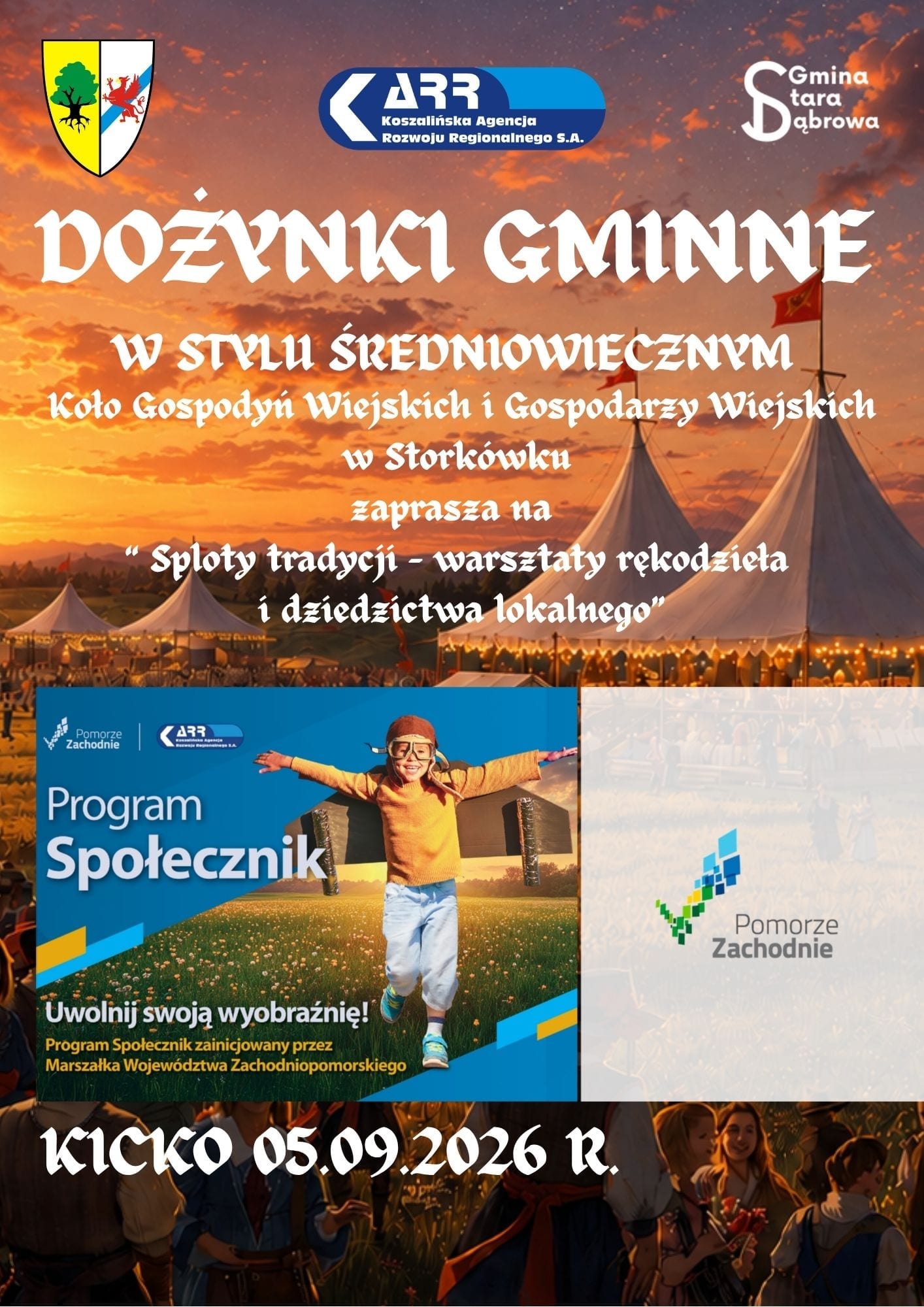 Sploty tradycji - warsztaty rękodzieła i dziedzictwa lokalnego podczas Dożynek Gminnych 2026 w stylu średniowiecznym