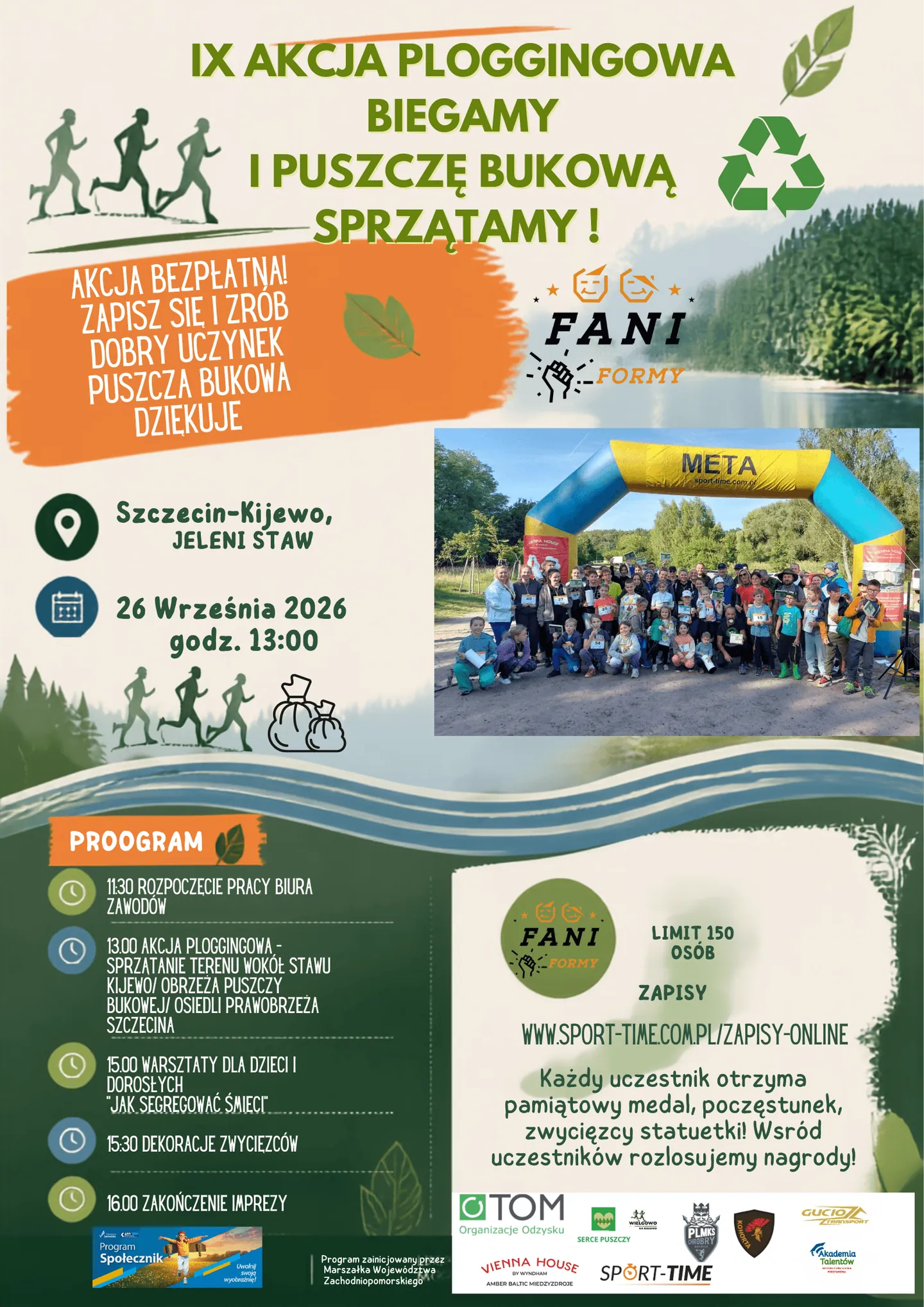 IX Akcję Ploggingową „Biegamy i Puszczę Bukową Sprzątamy!