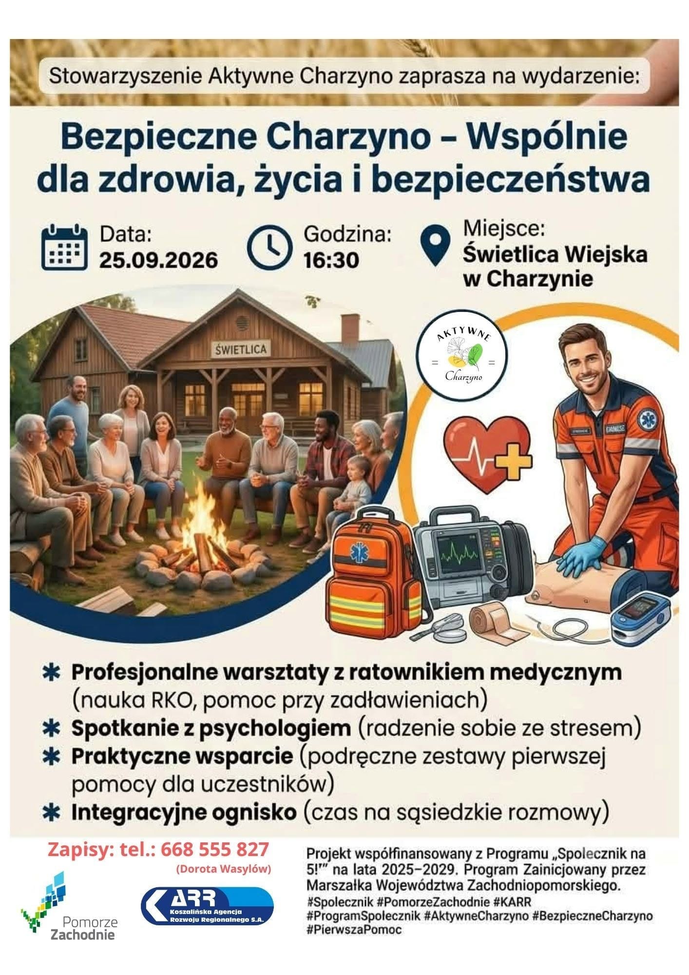 „Bezpieczne Charzyno - Wspólnie dla zdrowia, życia i bezpieczeństwa”