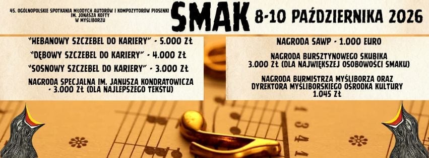 SMAK Spotkanie Młodych Autorów i Kompozytorów Piosenki im. Jonasza Kofty w Myśliborzu