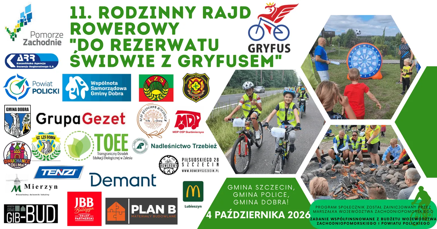 11. Rodzinny Rajd Rowerowy "Do Rezerwatu Świdwie z Gryfusem"