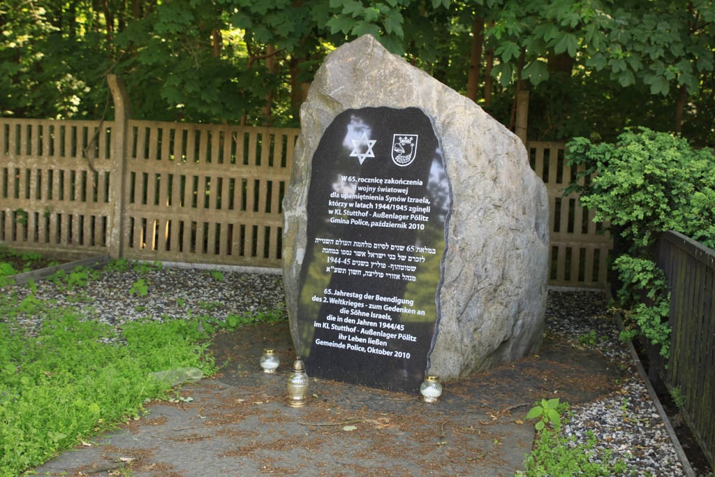 Pomnik upamiętniający "Synów Izraela" - ofiary KL Stutthof - Aussenlager Pölitz